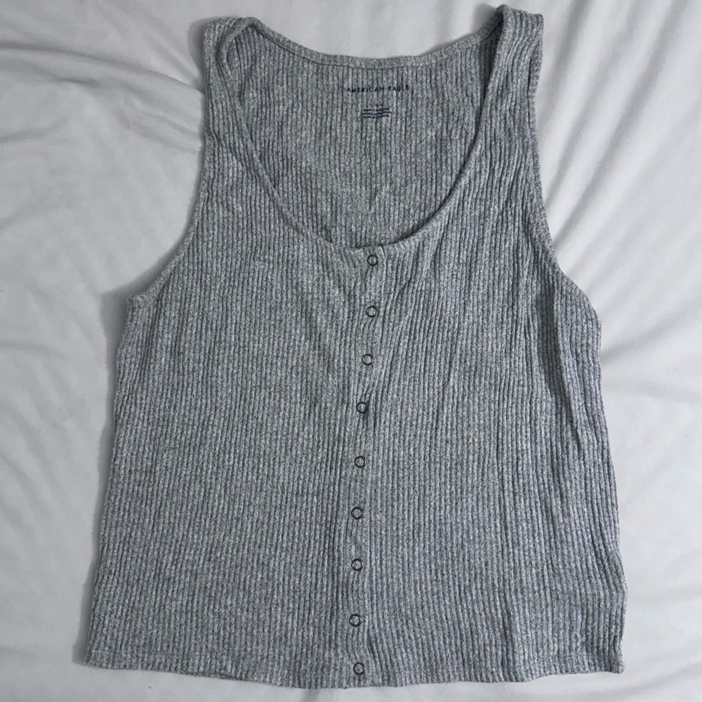 American Eagle, L, grey, ribbed tank top